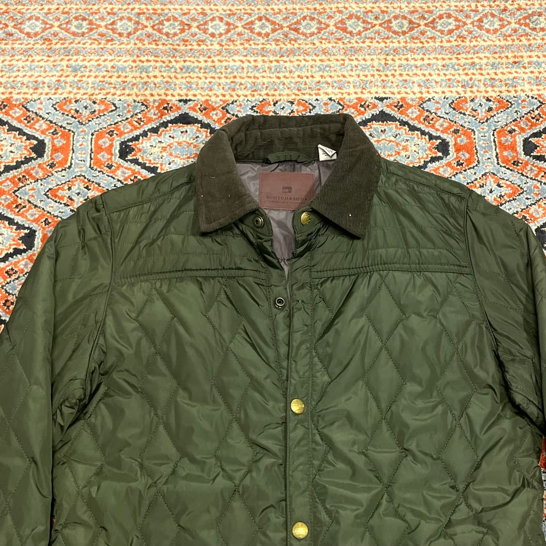 스카치앤소다 다크카키 브라운카라 퀼팅자켓 여성L 상품이미지2