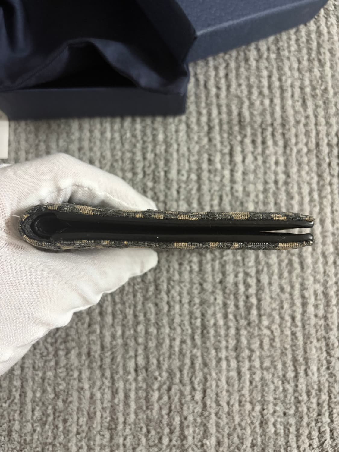 (새상품급) 디올 오블리크 반지갑 베이지 상품이미지7