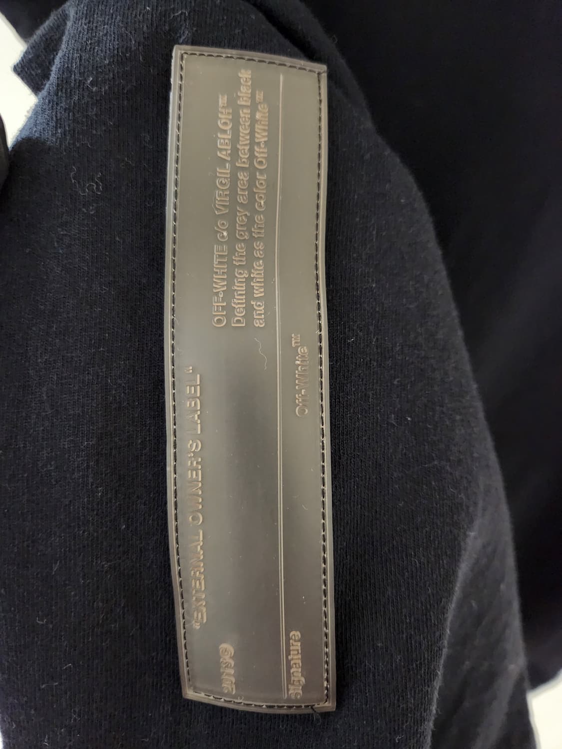 오프화이트 파이어테이프 애로우 오버핏 반팔 티셔츠 블랙 상품이미지8