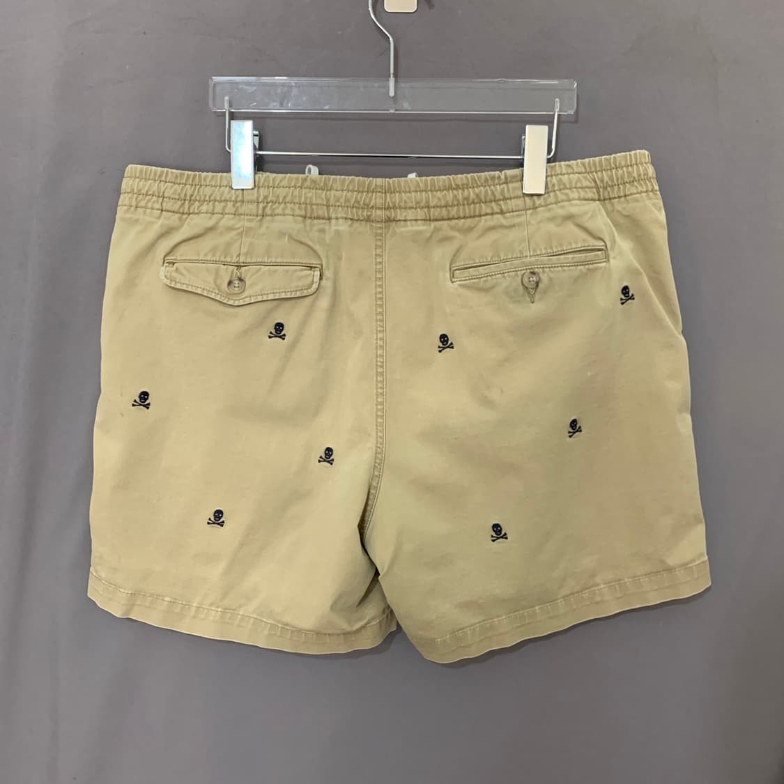 36인치 폴로랄프로렌 베이지 스컬 해골 밴딩 반바지 상품이미지2