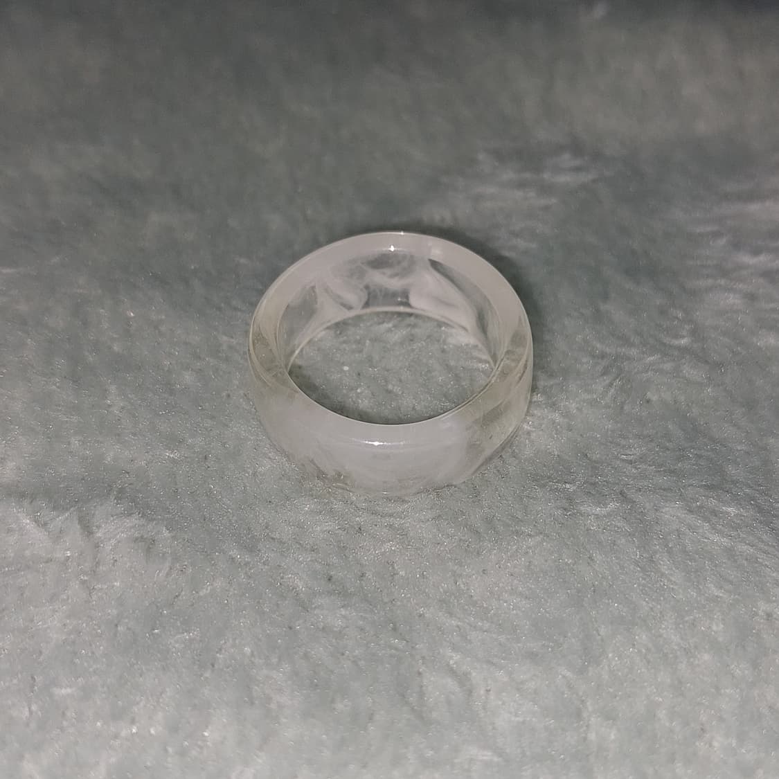 화이트 마블링 레이어드 반지 상품이미지1