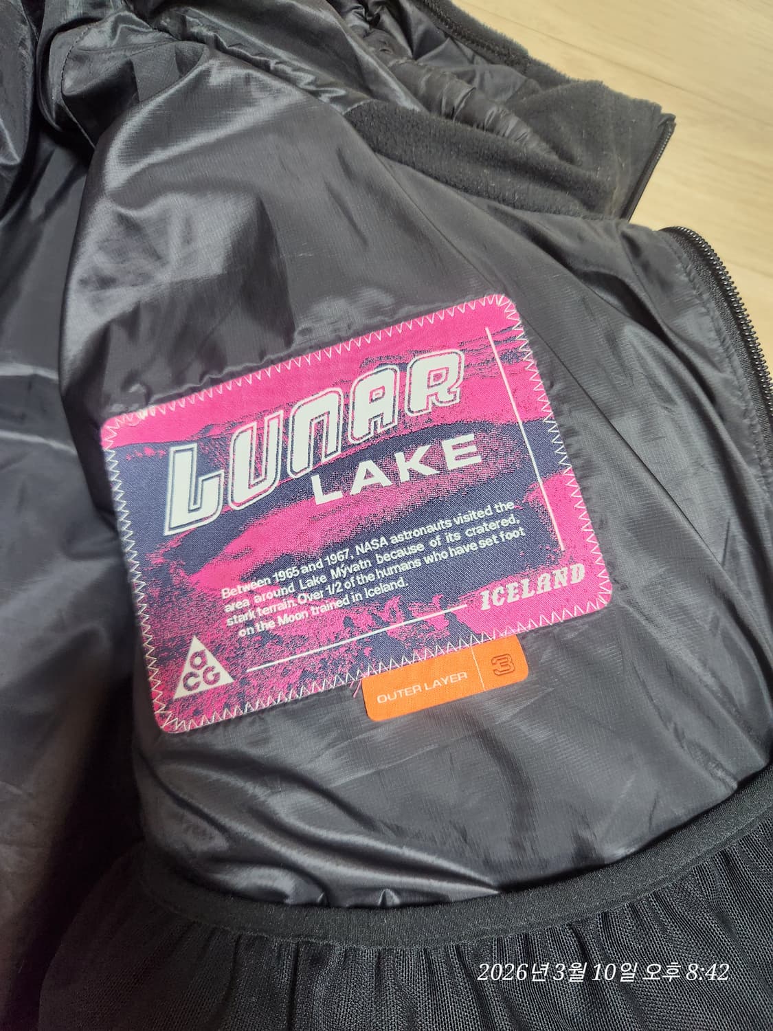 [나이키] ACG 루나 레이크 후드 패딩 블랙 XL 상품이미지4