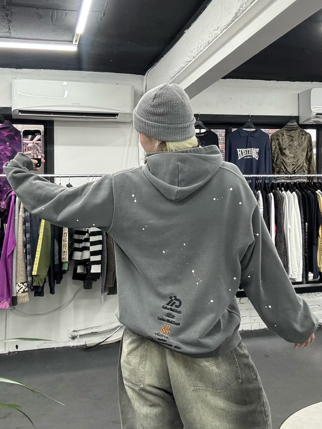 STD 페인팅 후드티 상품이미지5