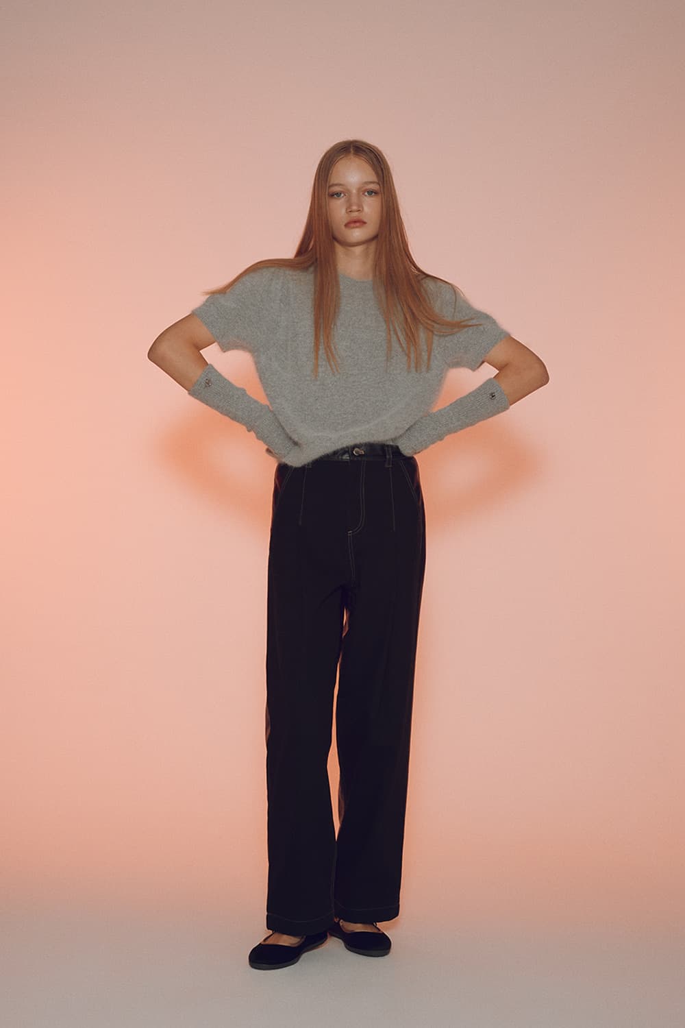 다이애그널 와이드 믹스 팬츠 상품이미지6