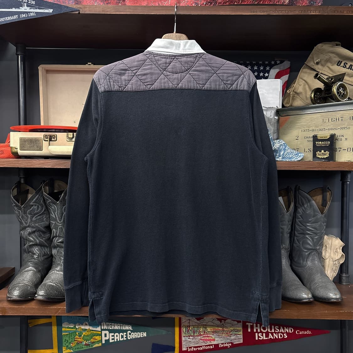 신형라벨 폴로 랄프로렌 퀼팅 숄더패치 럭비셔츠 쉴드와펜 N1005  상품이미지2