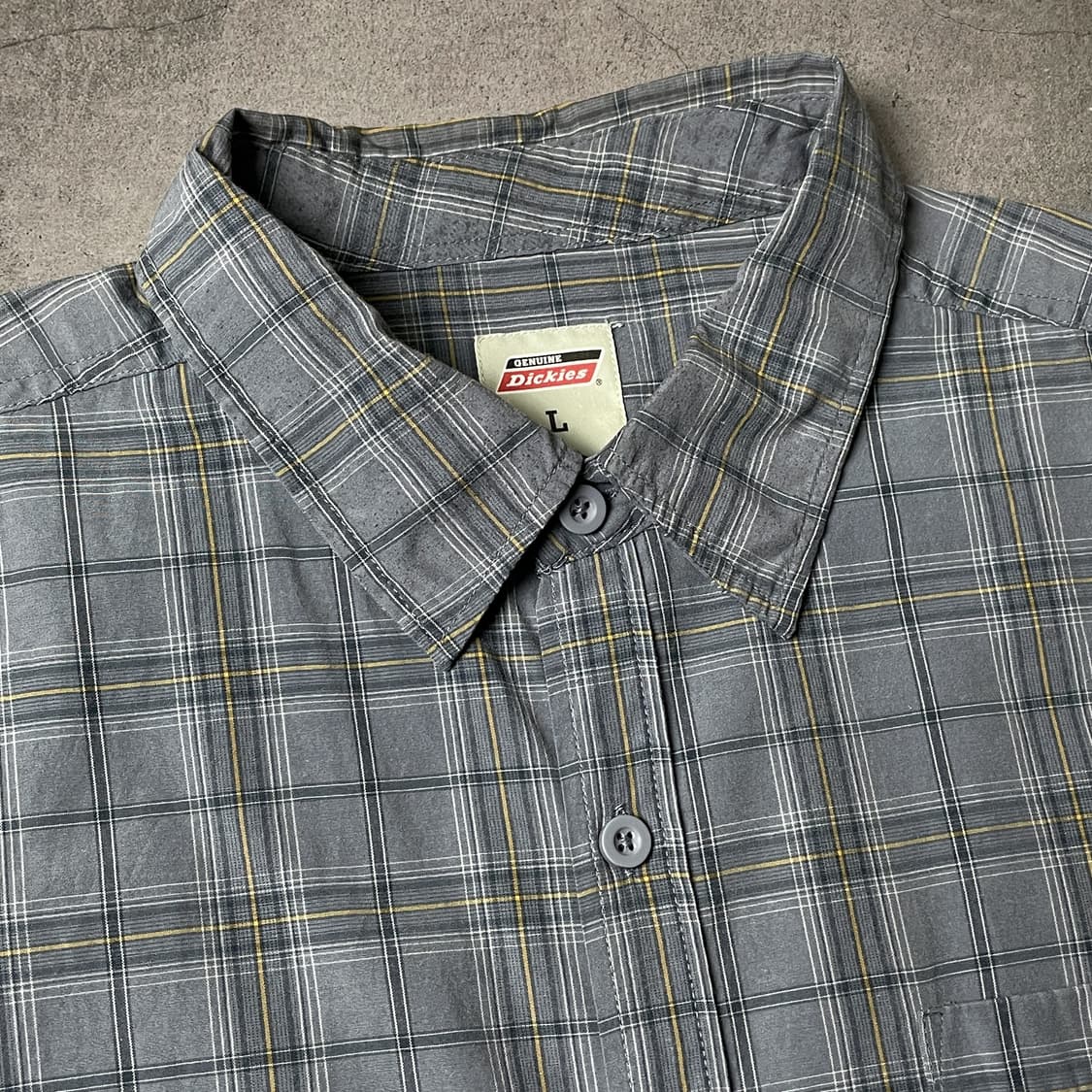 DICKIES 디키즈 블루그레이 체크 반팔 워크셔츠 A01019 상품이미지2