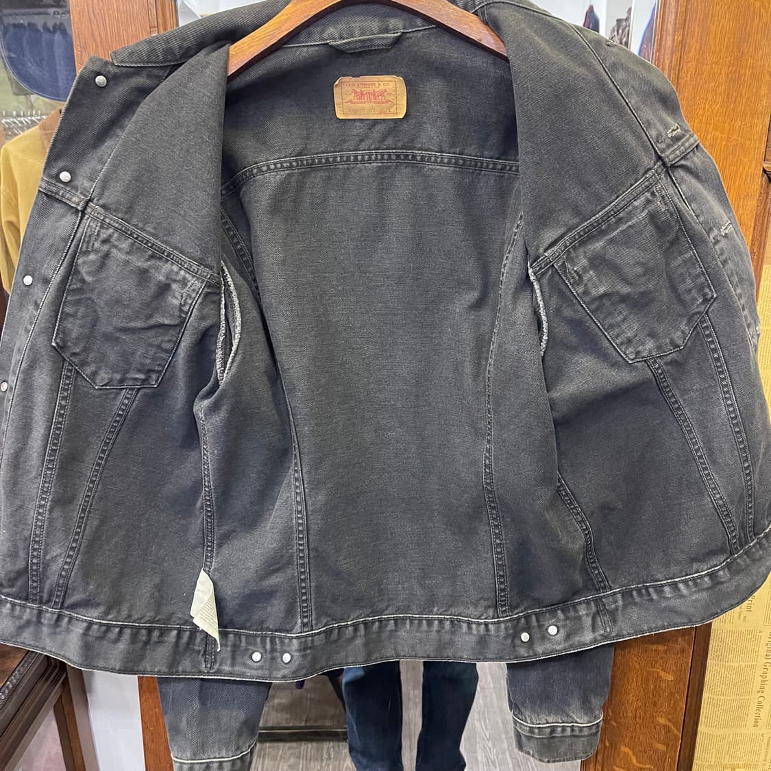 90's 리바이스 블랙 트러커자켓 상품이미지4
