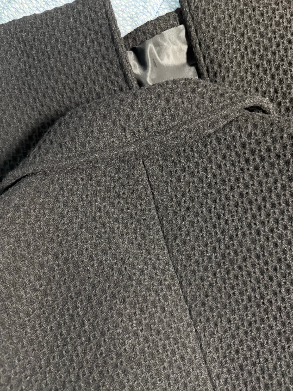 [4] 해칭룸 옵스큐라 트위드 코트 블랙 상품이미지5