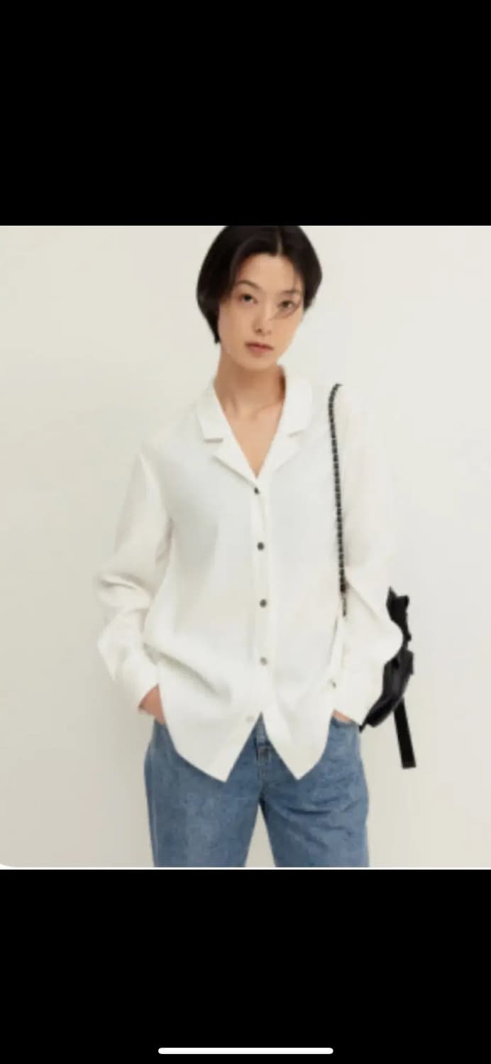 오르 오리지널 루 셔츠  블랙, 아이보리 s 상품이미지3