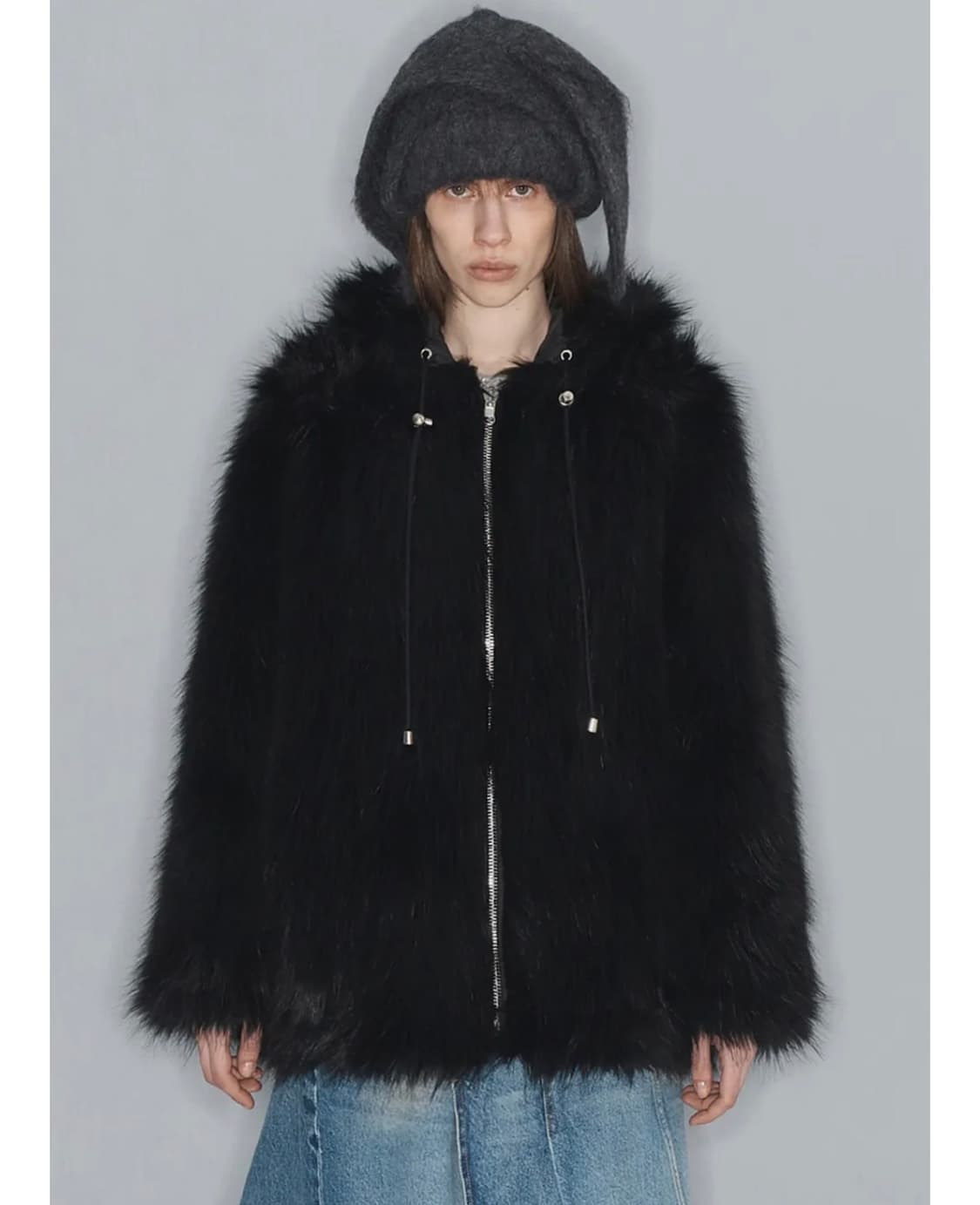 오픈yy 리버시블 퍼 후드 자켓 상품이미지1