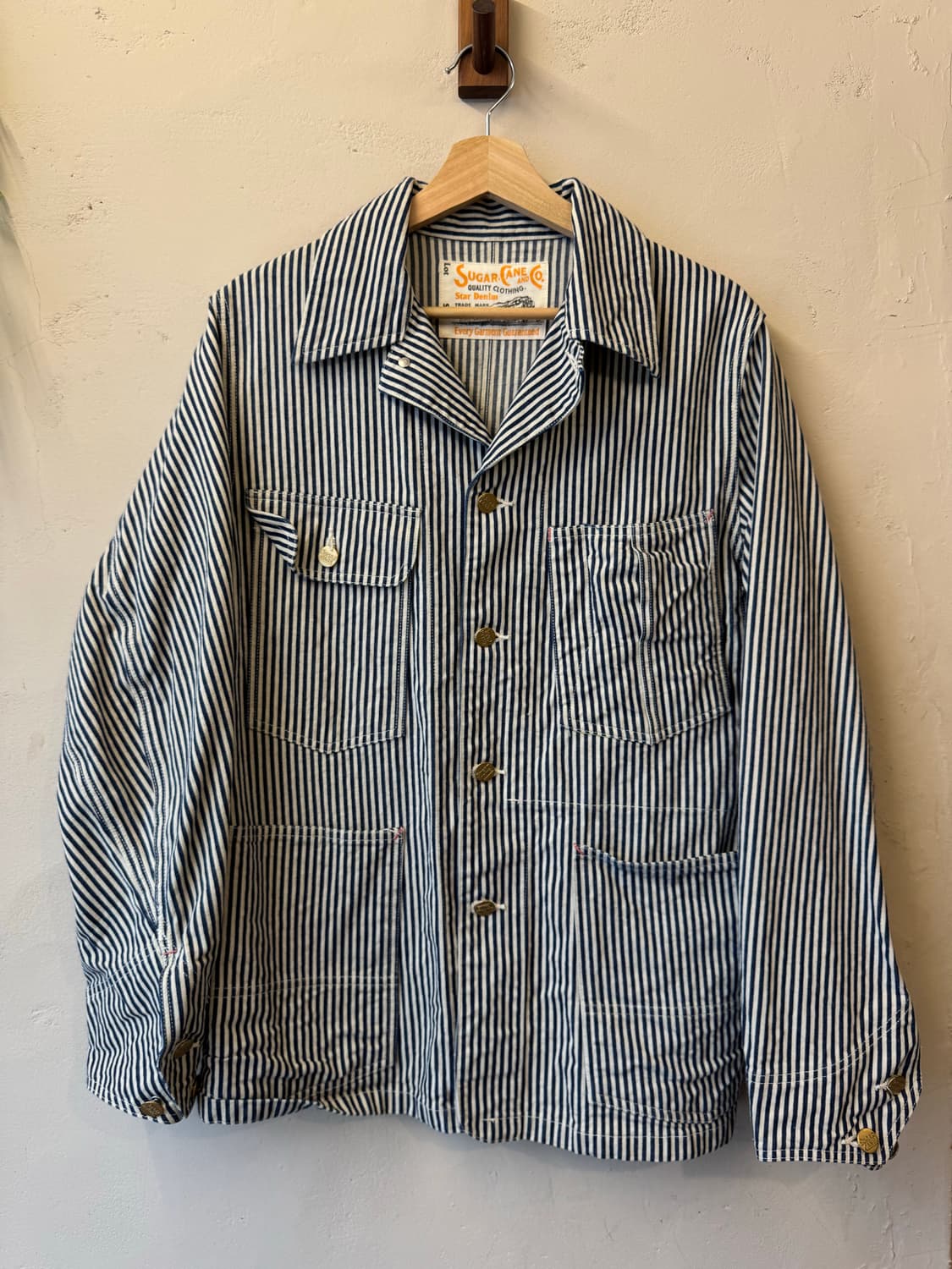 Sugar cane 히코리 스트라이프 워크 자켓 상품이미지1