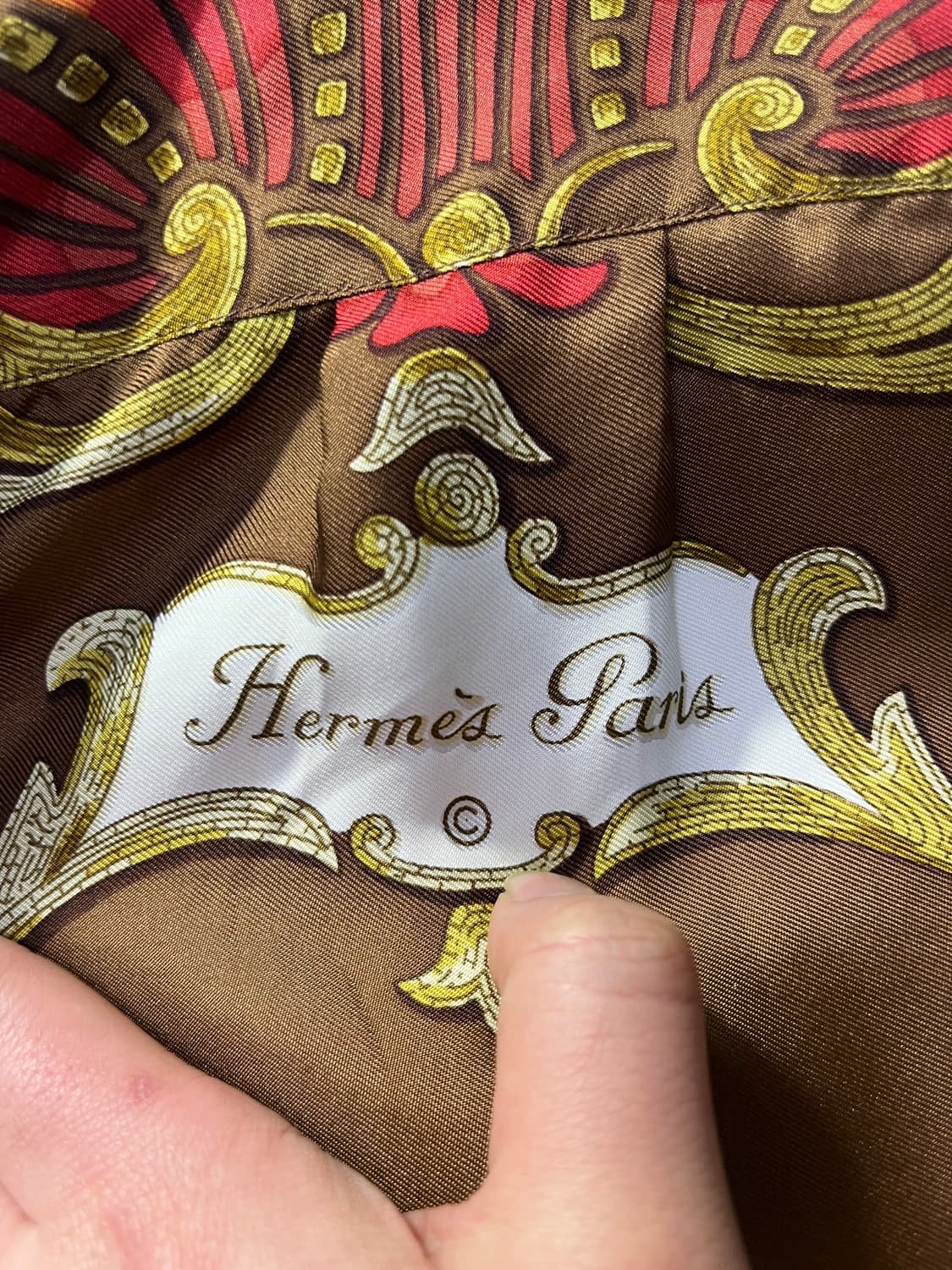 에르메스 바로크 패턴 실크 셔츠 상품이미지5