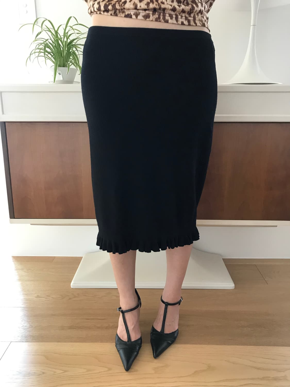 vintage frill knit skirt 상품이미지2