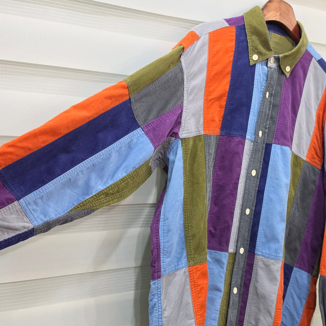 PEARLY GATES 패치워크 코듀로이 셔츠- 5 상품이미지5