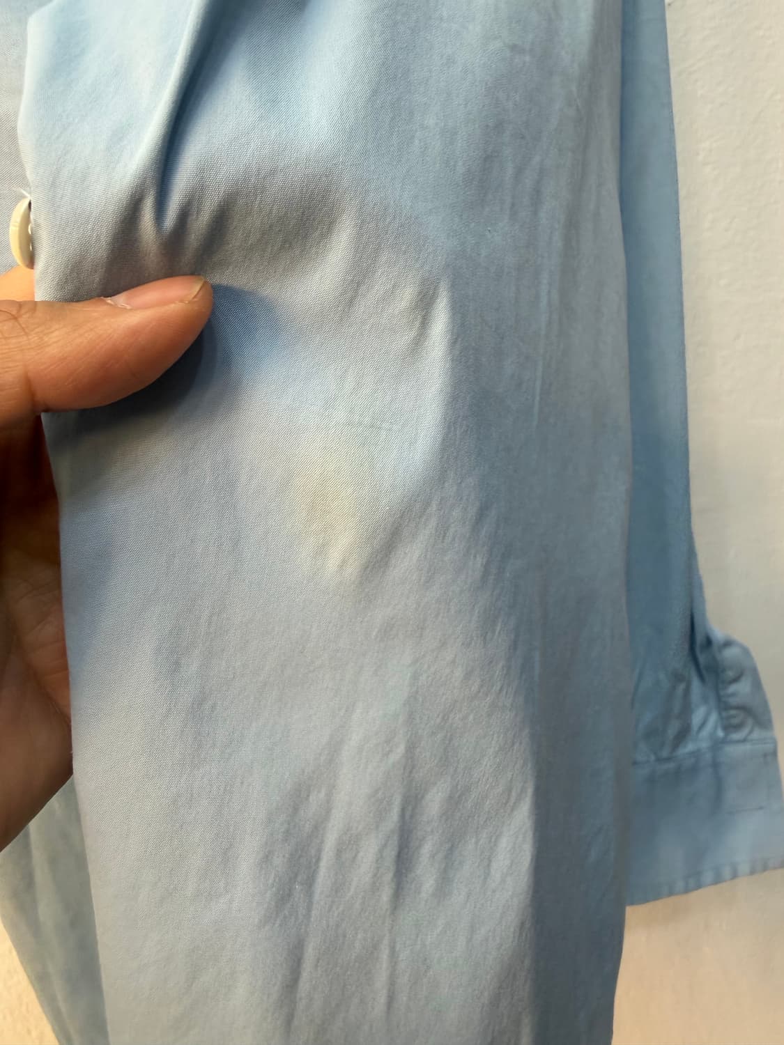 정품) theory 띠어리 여성 루즈핏 하늘색 남방 XS 상품이미지4