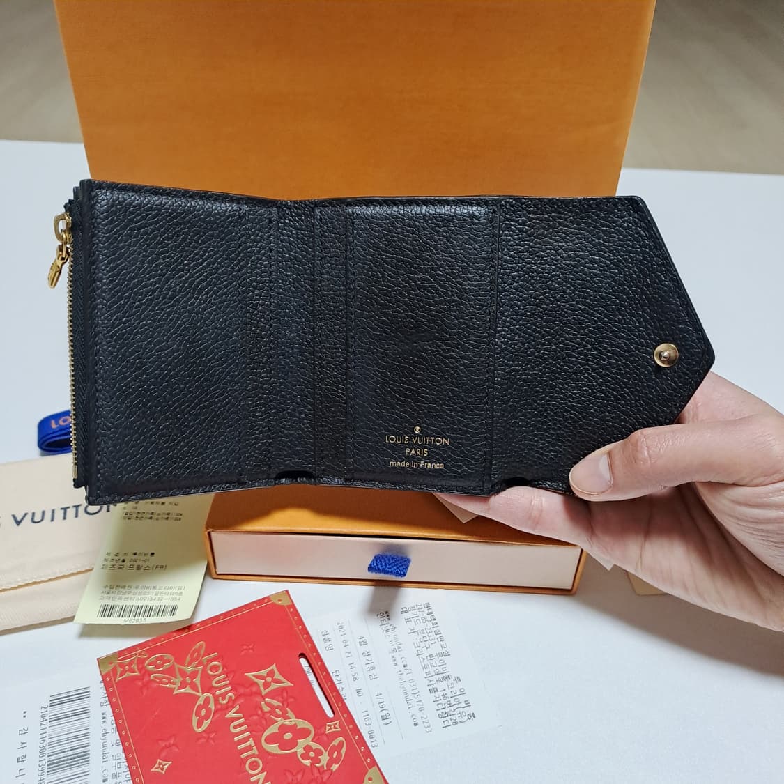 [정품/영수증풀세트] 루이비통 앙프렝뜨 조에 지갑, 루이비통지갑 상품이미지3