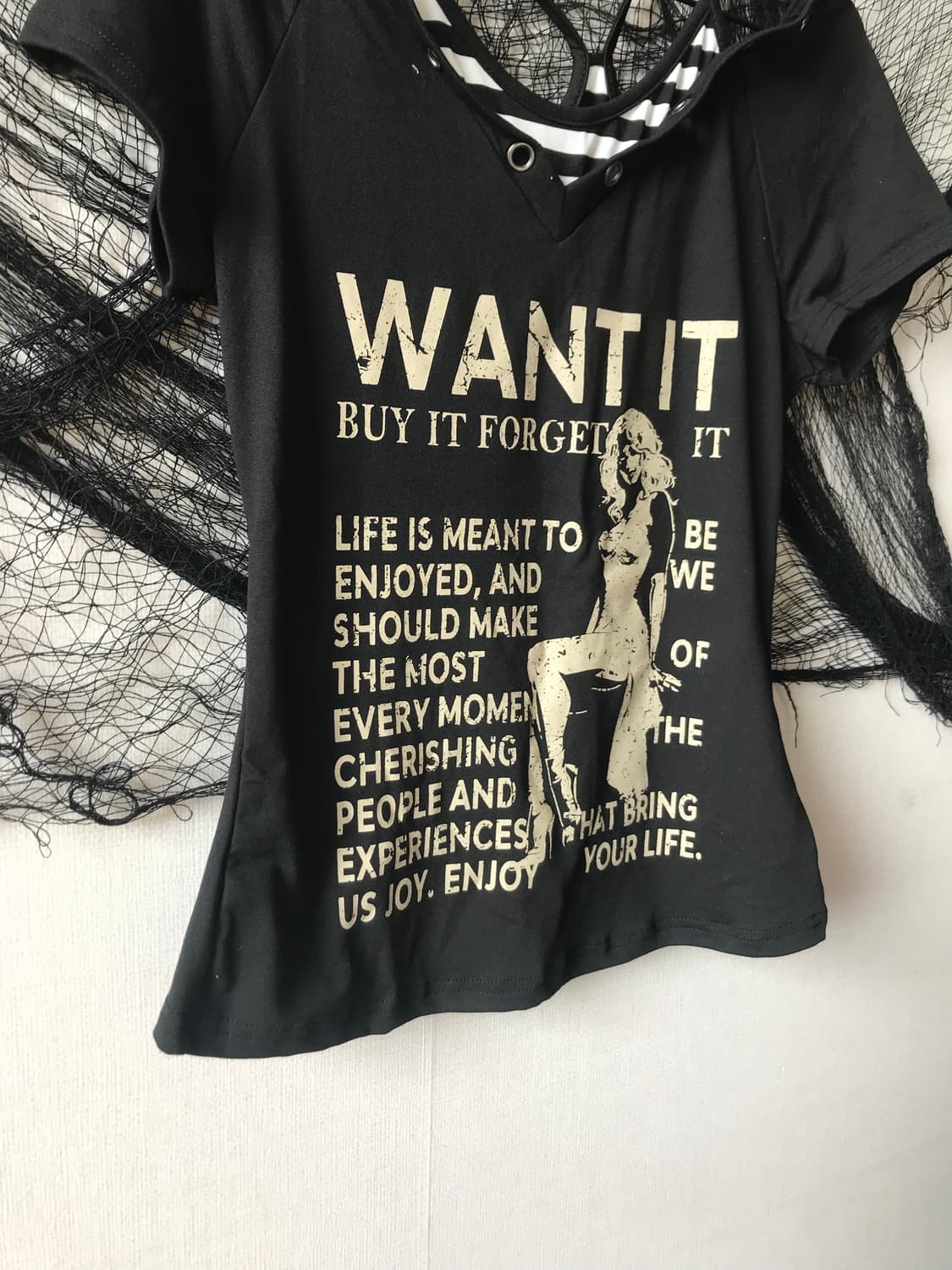 00s punk layered printing halfsleeve 상품이미지3