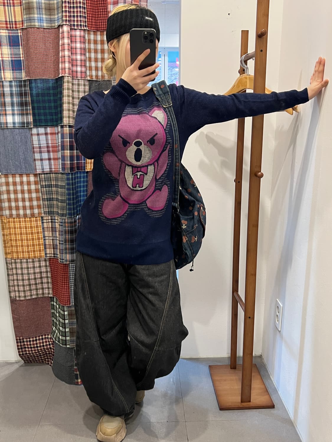 히스테릭글래머 퍽베어 네이비니트 상품이미지4