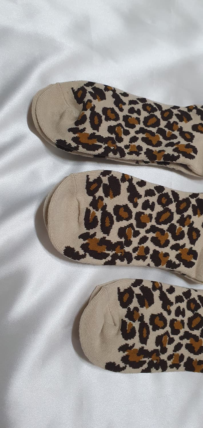 호피 레오파드 브라운 블랙 뉴발란스 양말 상품이미지2