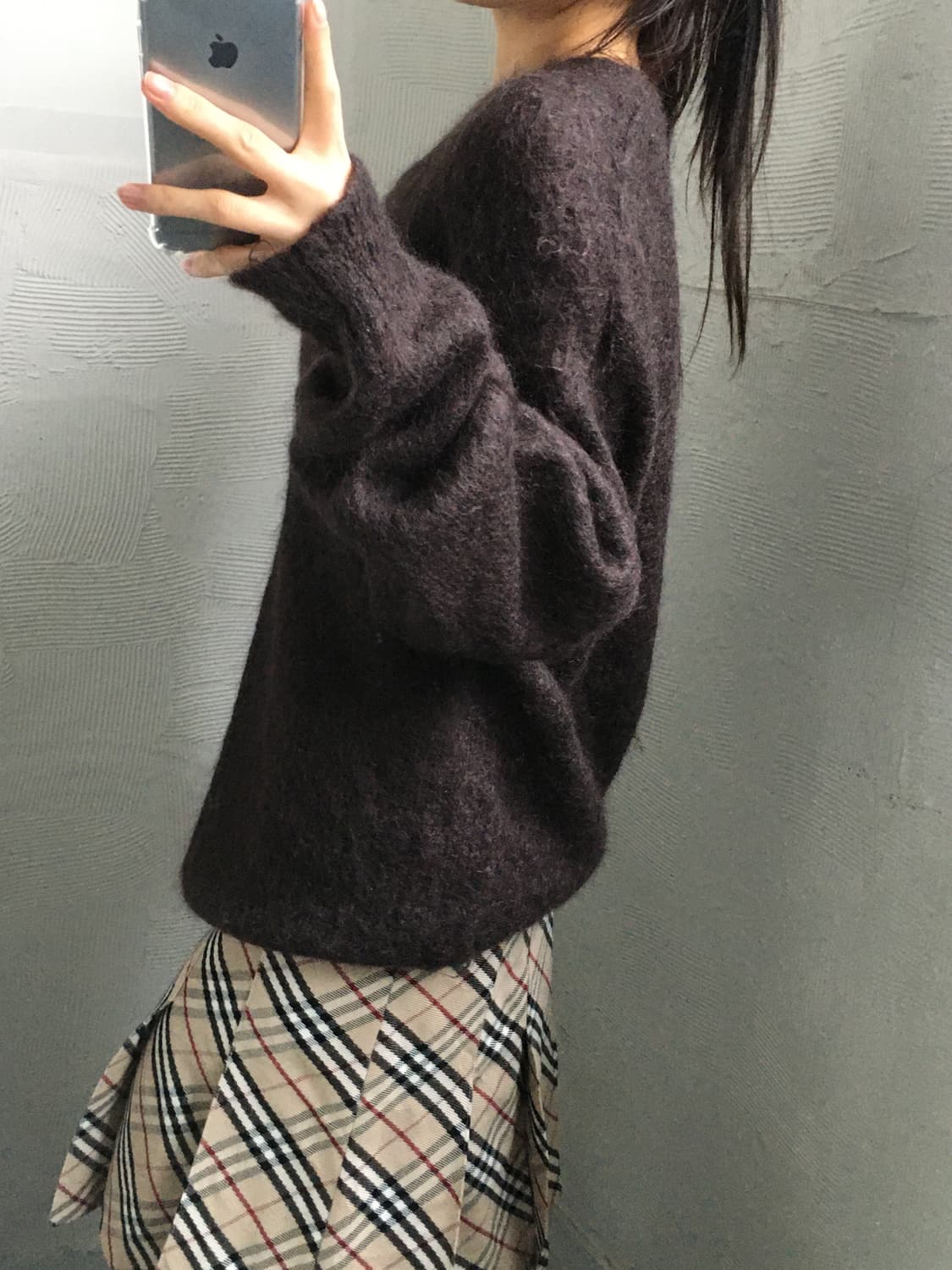 AURALEE 오라리 브라운컬러 모헤어 니트  상품이미지3