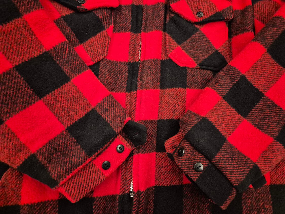 90s Cal craft 버팔로체크 쉐르파 자켓 상품이미지3