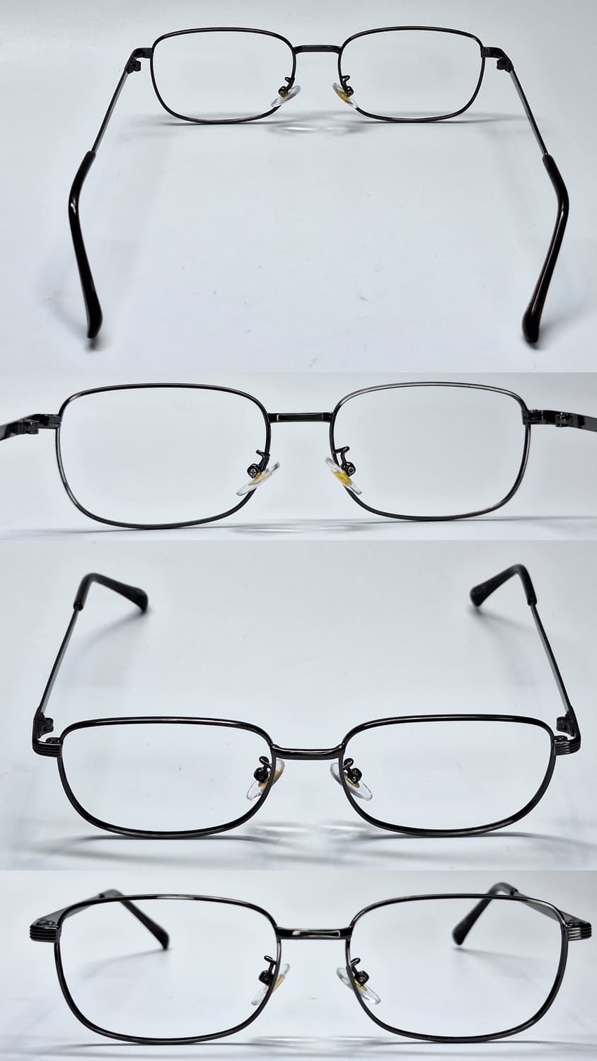 00s 일본 빈티지/ 건메탈 스퀘어 메탈 안경테 레트로 클래식 수입 패션 상품이미지3