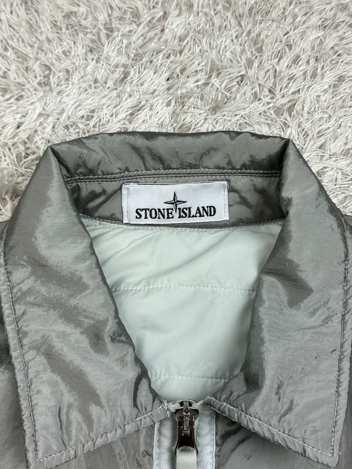 [M] 정품 스톤아일랜드 22FW 나일론메탈 프리마로프트 자켓 펄그레이 상품이미지5