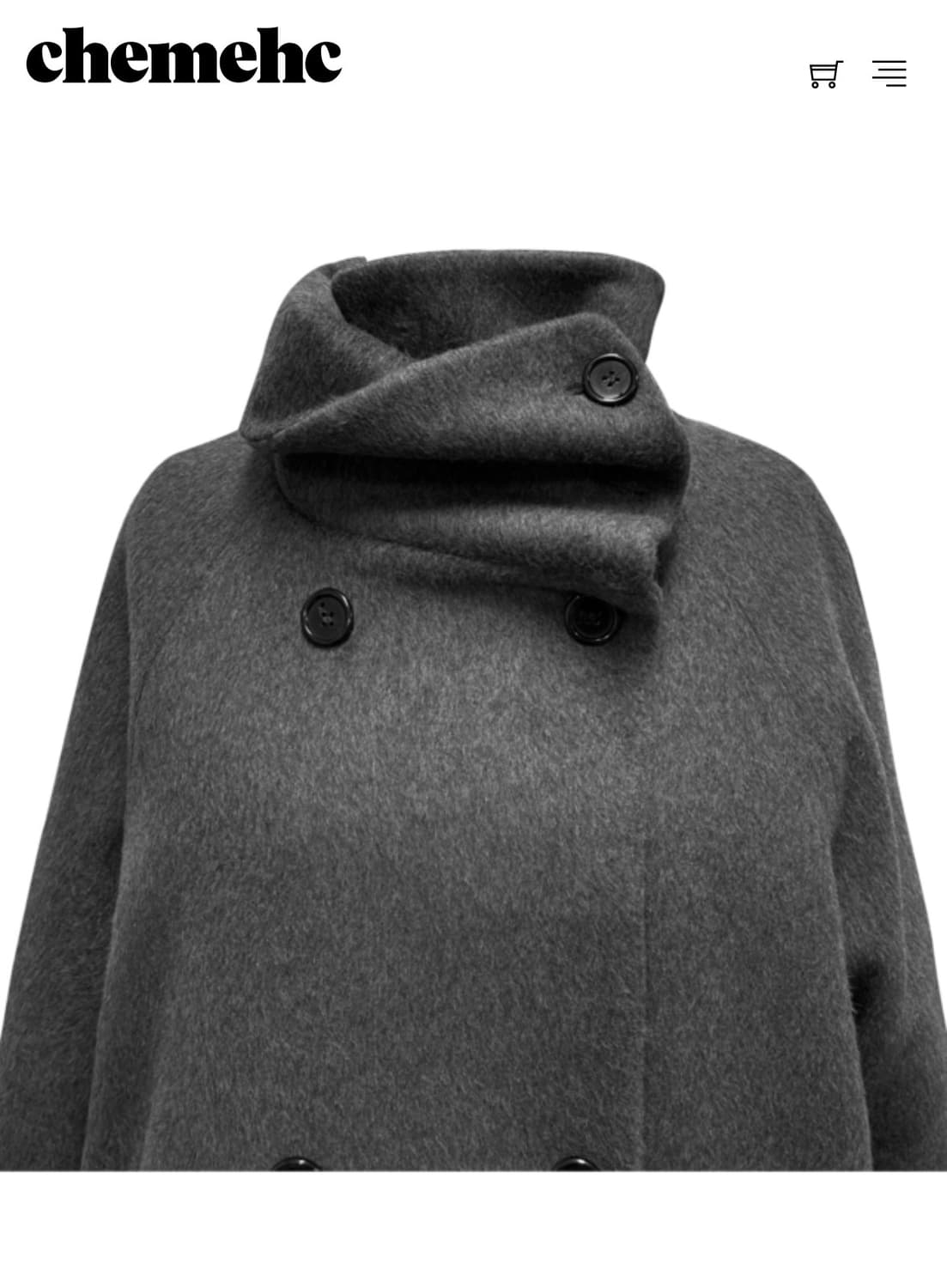 체메씨 FOG WOOL COAT (GRAY) 상품이미지3