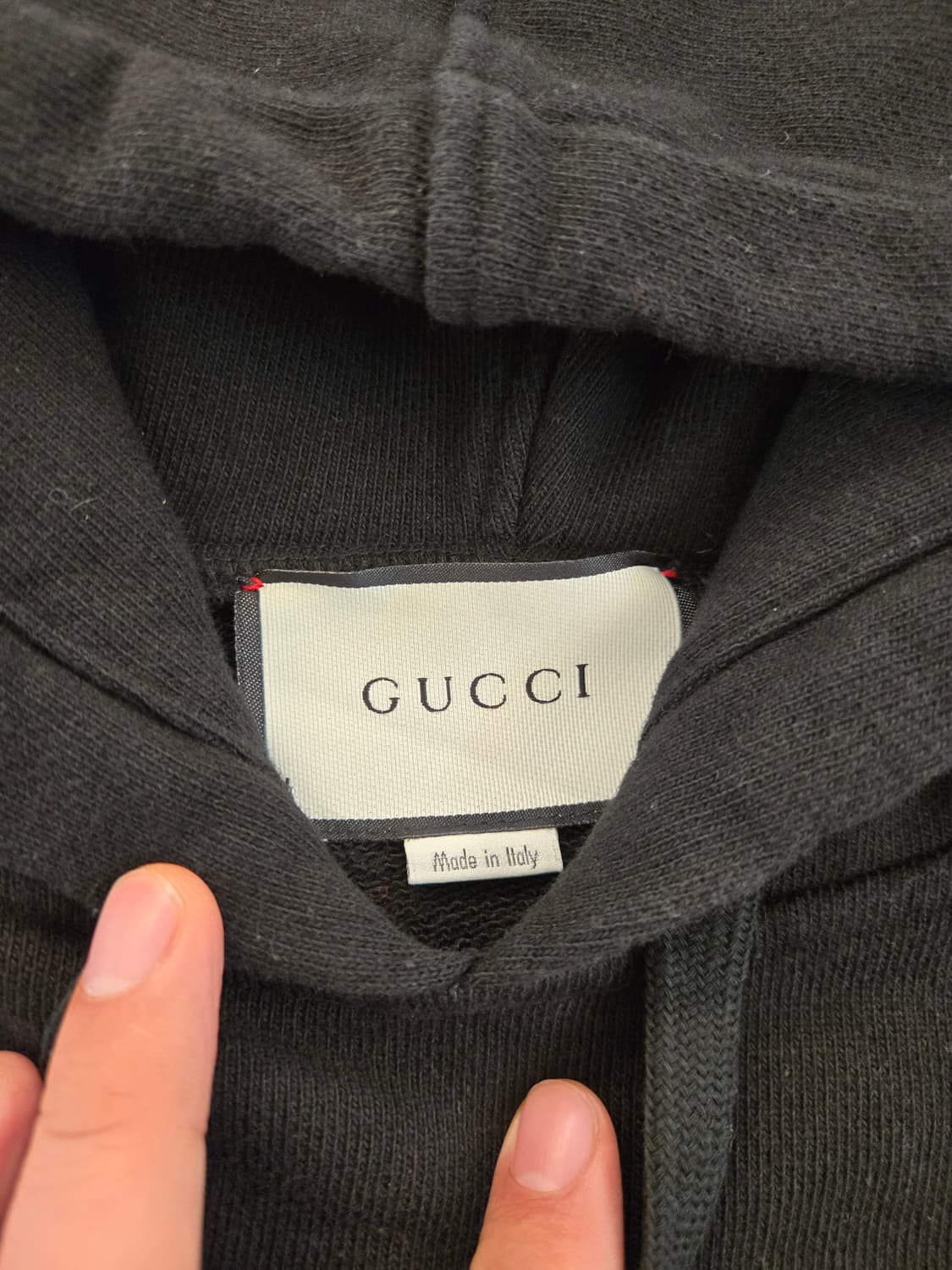 구찌 레인보우 로고 블랙 후드티 XL 상품이미지5