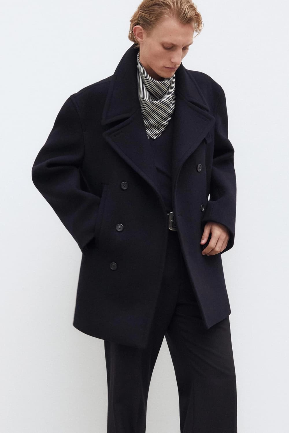 BRITAIN REEFER COAT DARK NAVY 상품이미지3