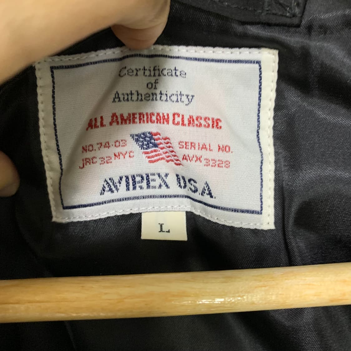 아비렉스 빈티지 후드 패딩 블랙 봄버 점퍼 L 상품이미지5