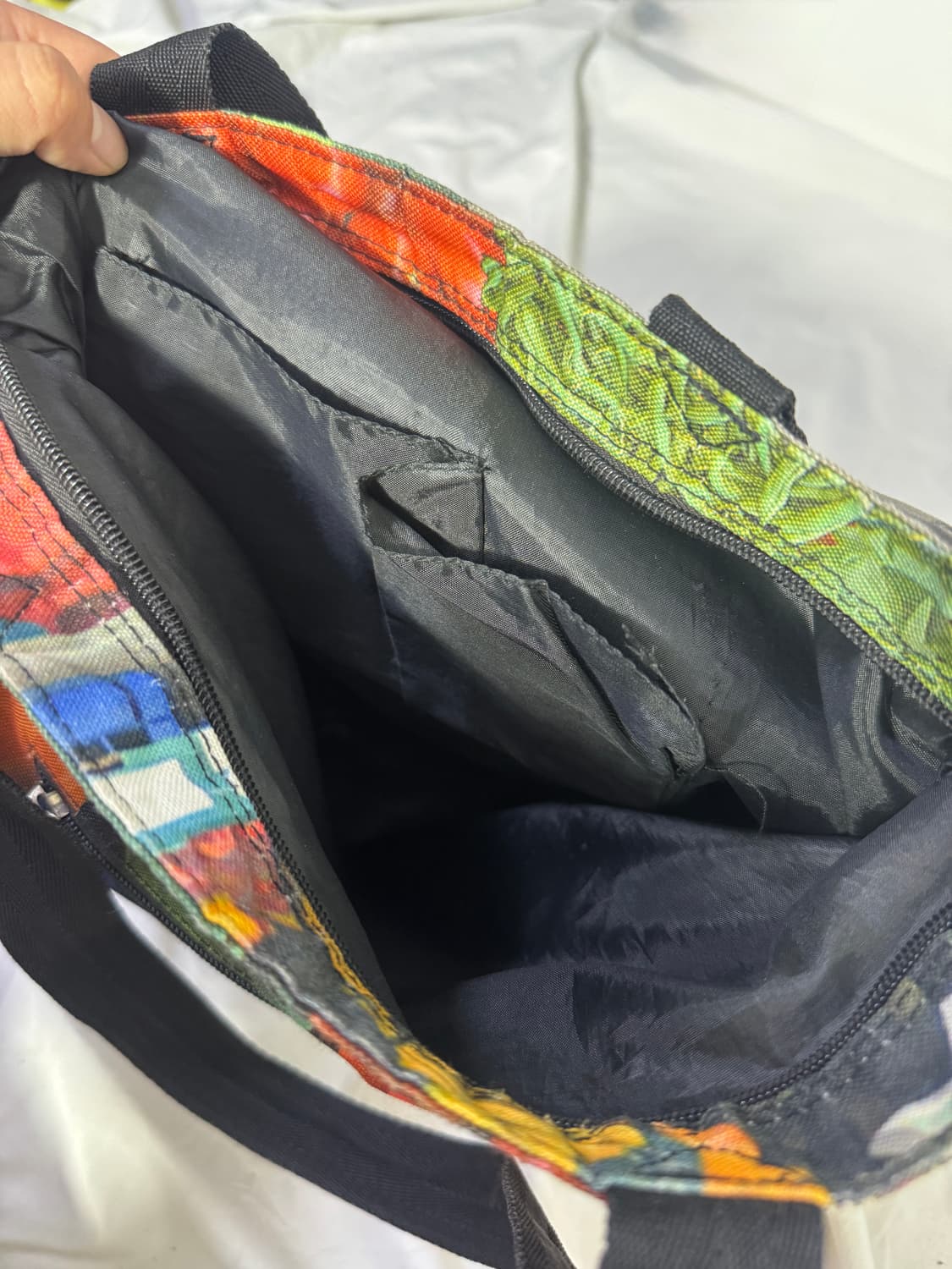 유럽 마켓 그래픽 캔버스 토트백 상품이미지6