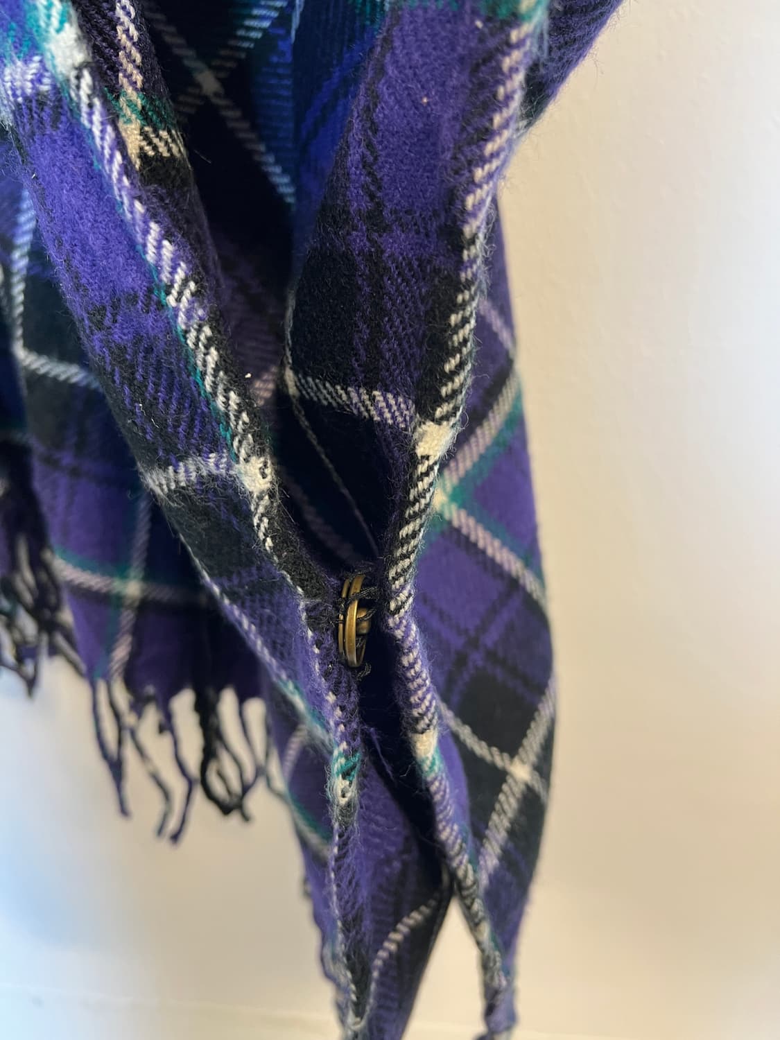 A029 ON THE COUCH 퍼플 체크 케이프 M 상품이미지4