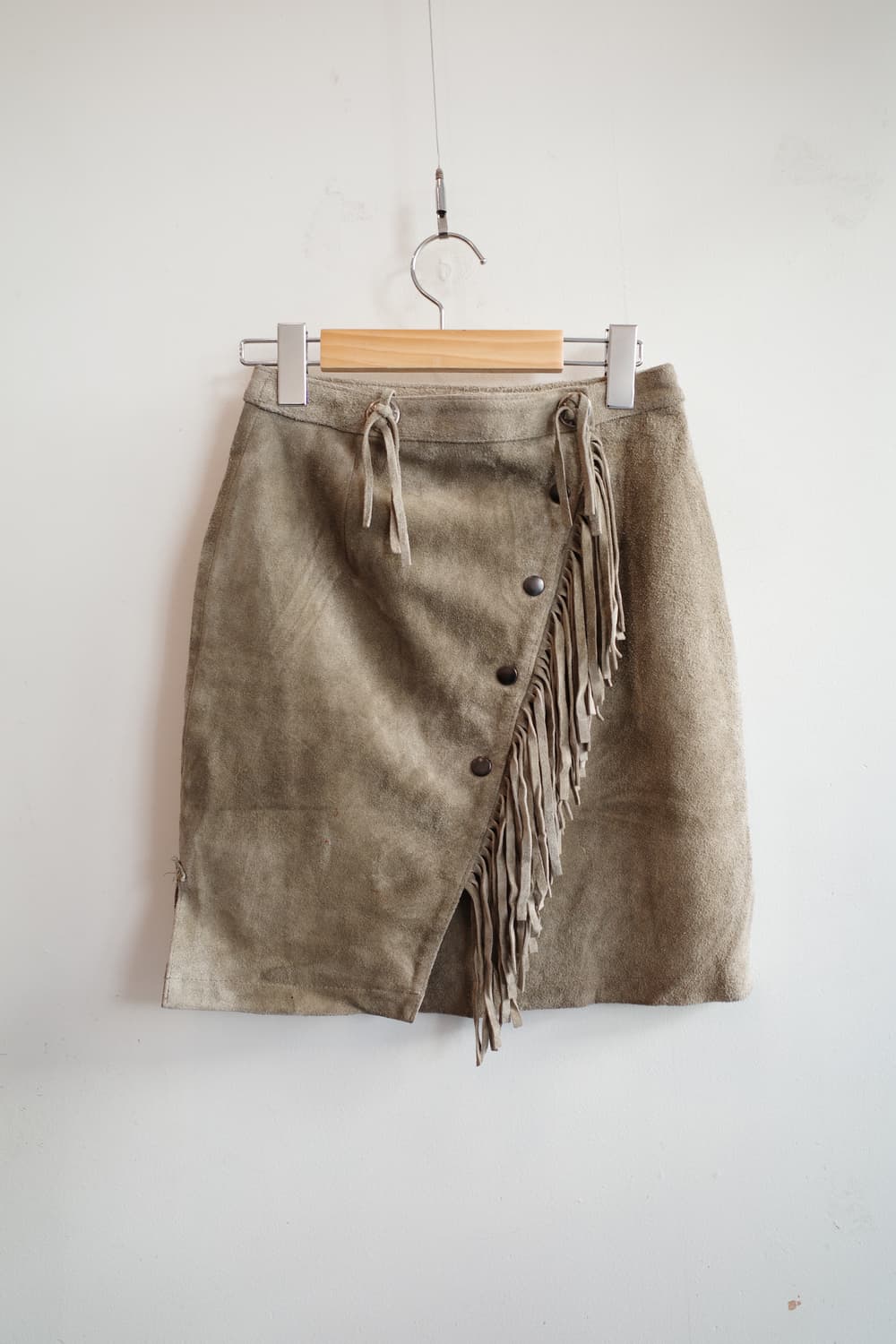 Japan brand 리얼레더 프린지 스커트 (24인치) 상품이미지1