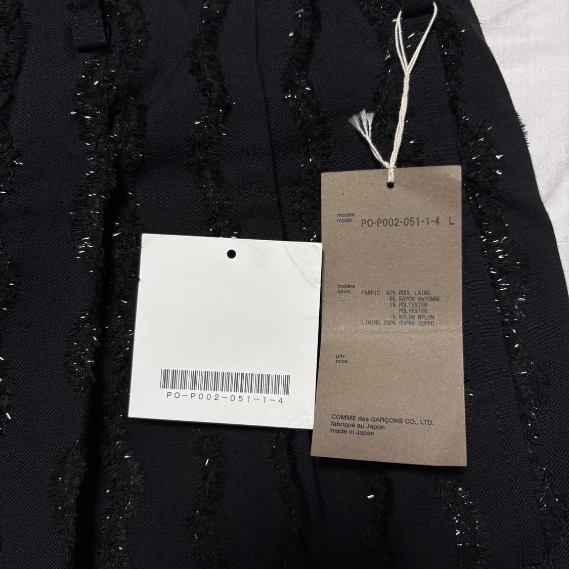 꼼데가르송 옴므플러스 / 25SS 블랙 쇼츠 / L 상품이미지5