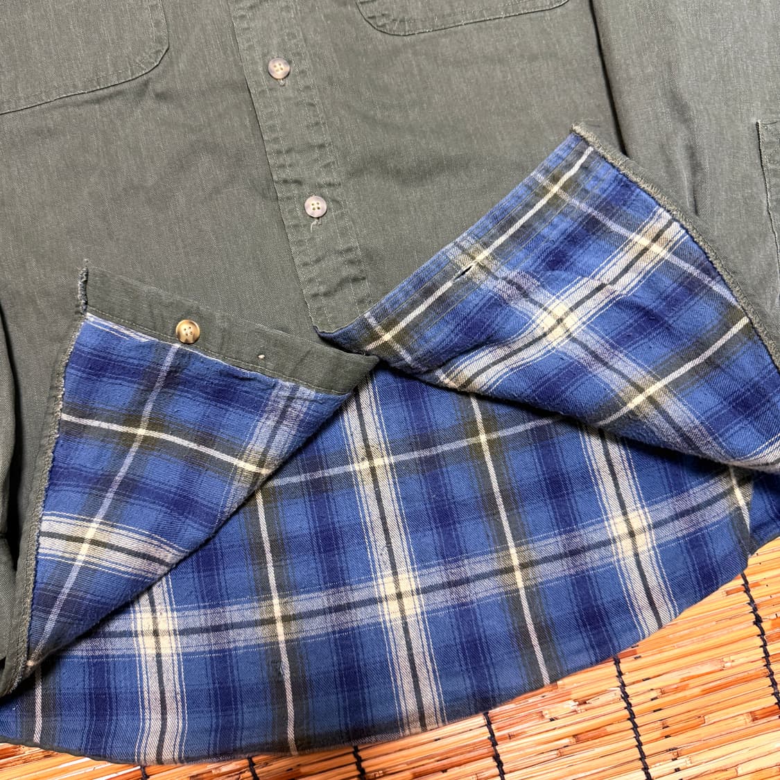 L.L.Bean 일본판 카키 셔츠 m 상품이미지5