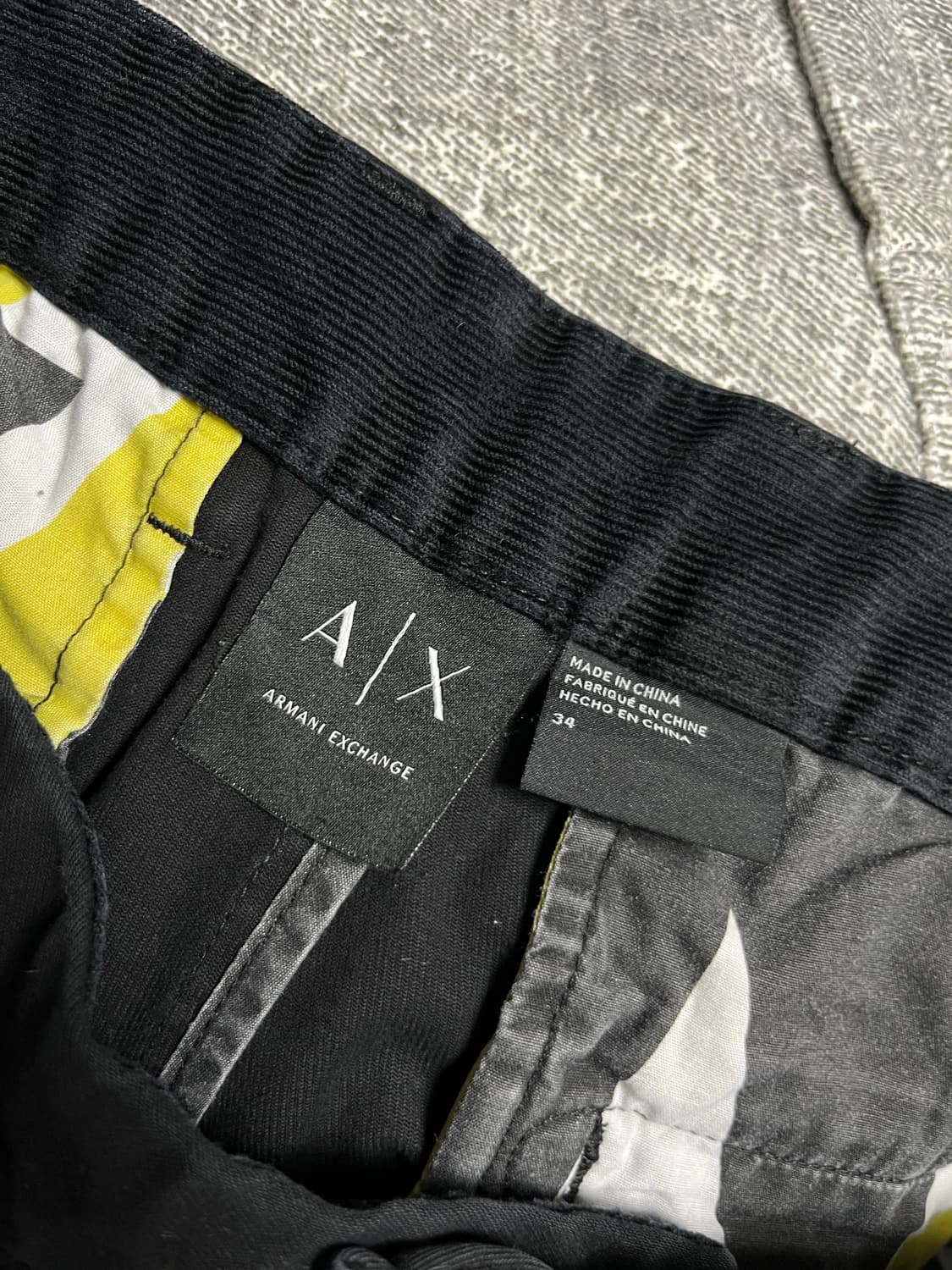 아르마니 익스체인지 블랙 팬츠 34 상품이미지7
