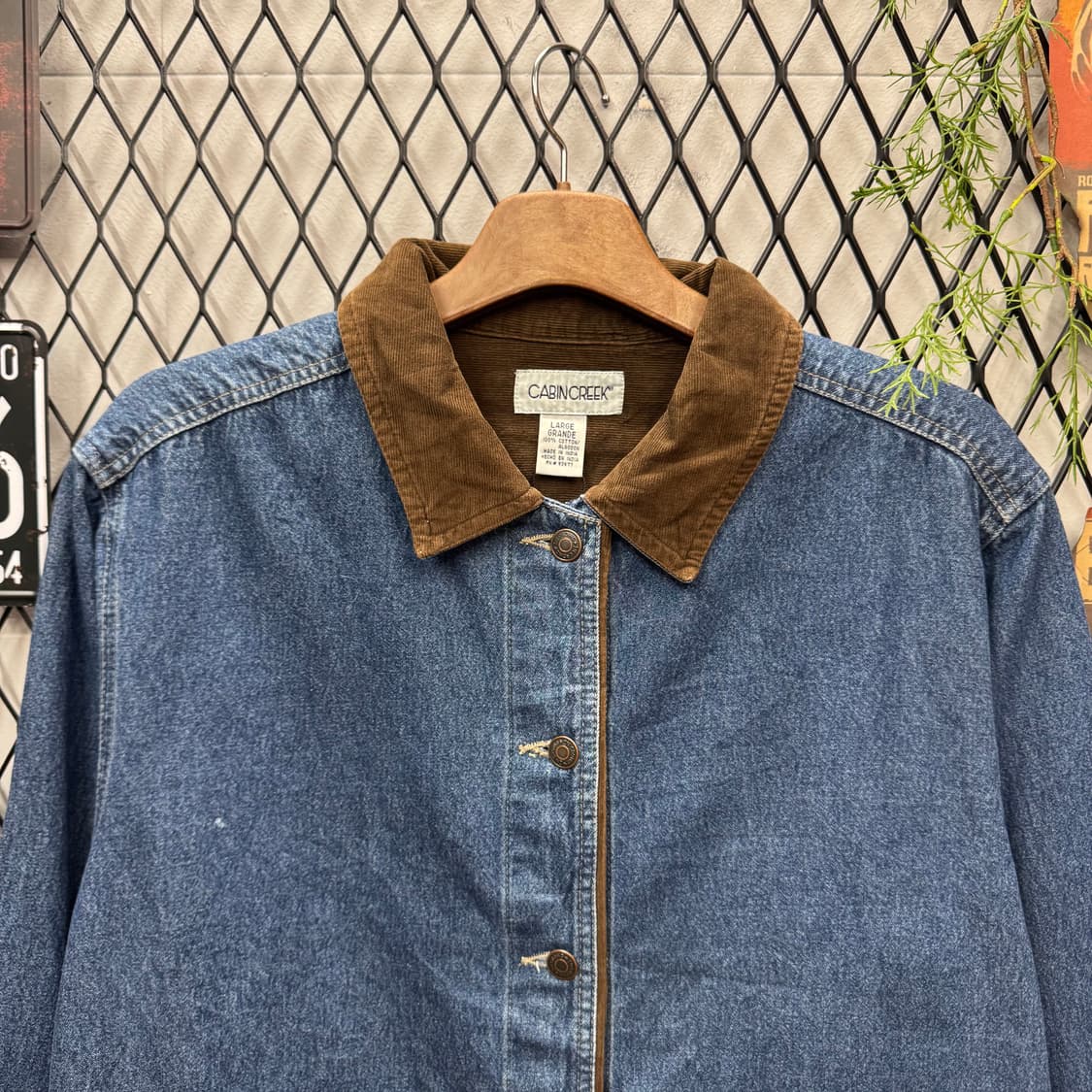 90s USA VINTAGE 데님 초어자켓 전면 투포켓 포인트 중청 상품이미지3