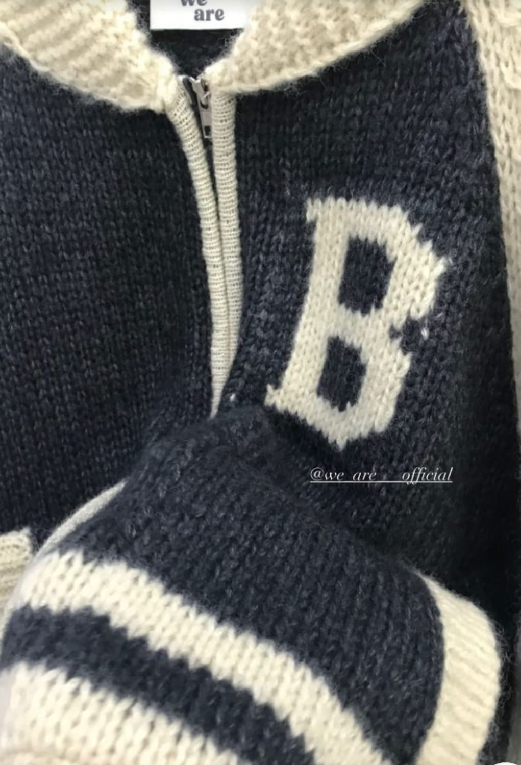 위아 소바 니트 집업 가디건 차콜 상품이미지6