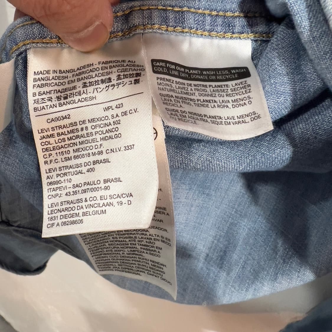 리바이스 워크 데님셔츠 상품이미지7