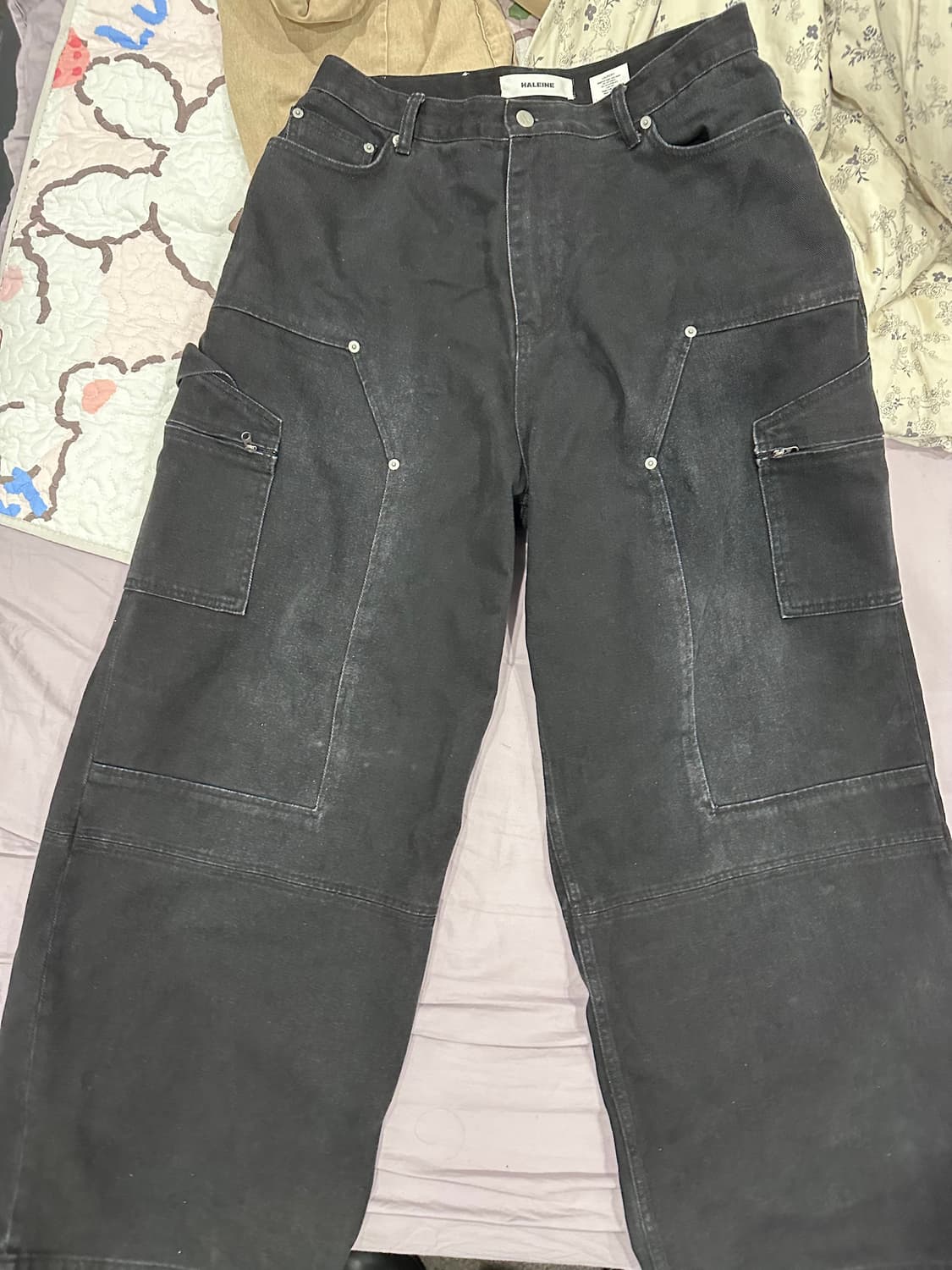 [3]알렌느 카펜터 카고 워시드 블랙진 상품이미지5