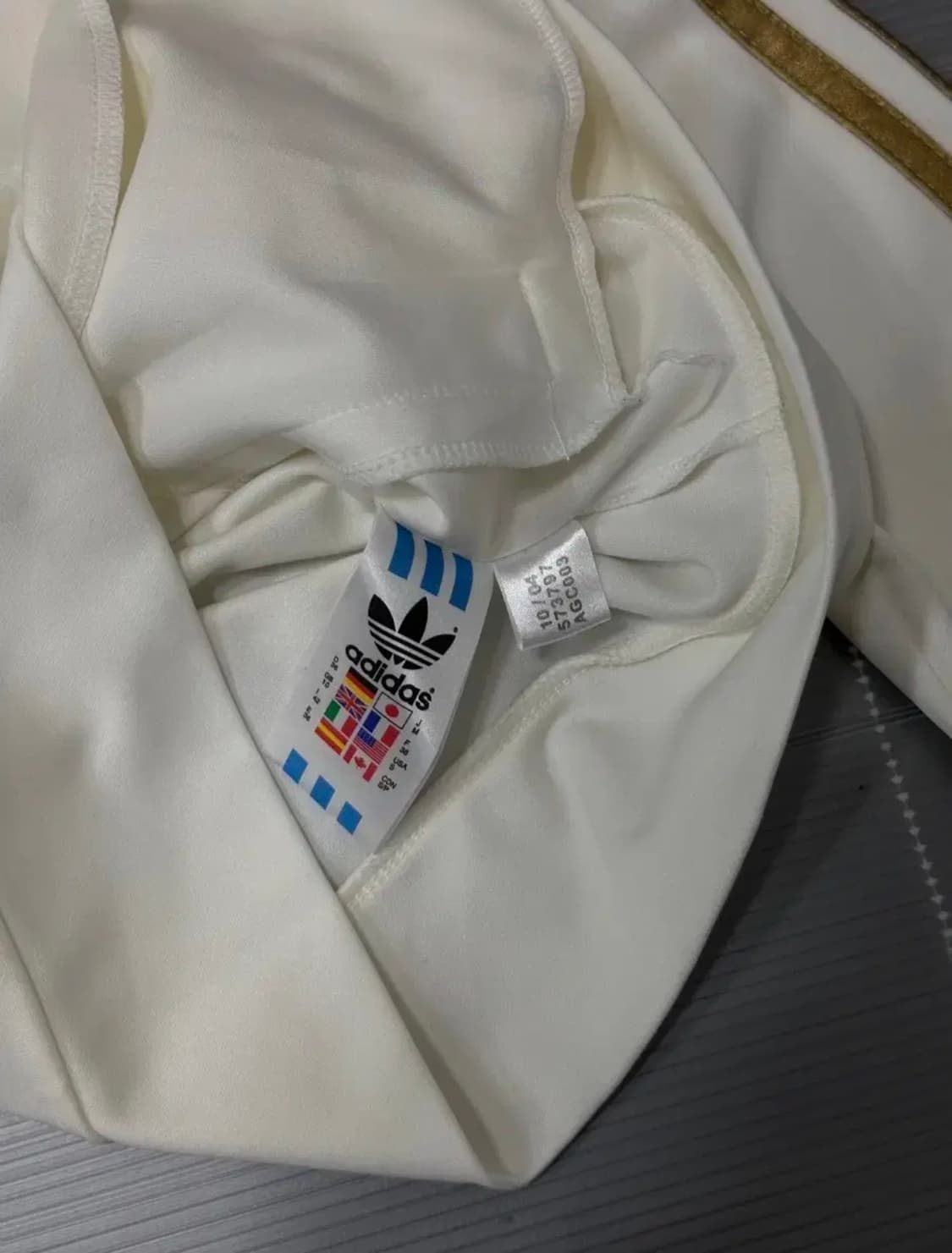 아디다스 후드 집업 져지 트랙탑 흰금 상품이미지5