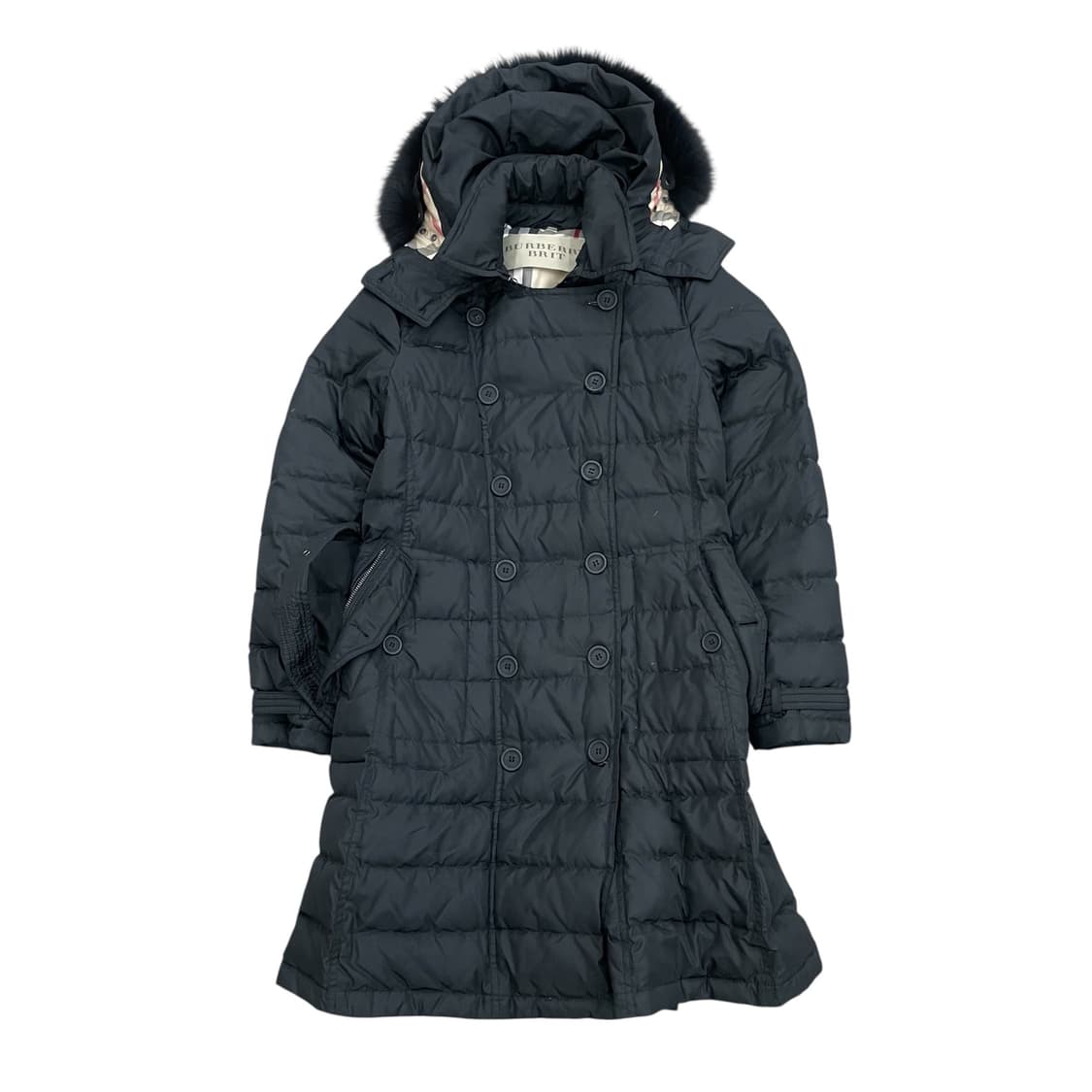 버버리 여성 후드 롱패딩 블랙 상품이미지1