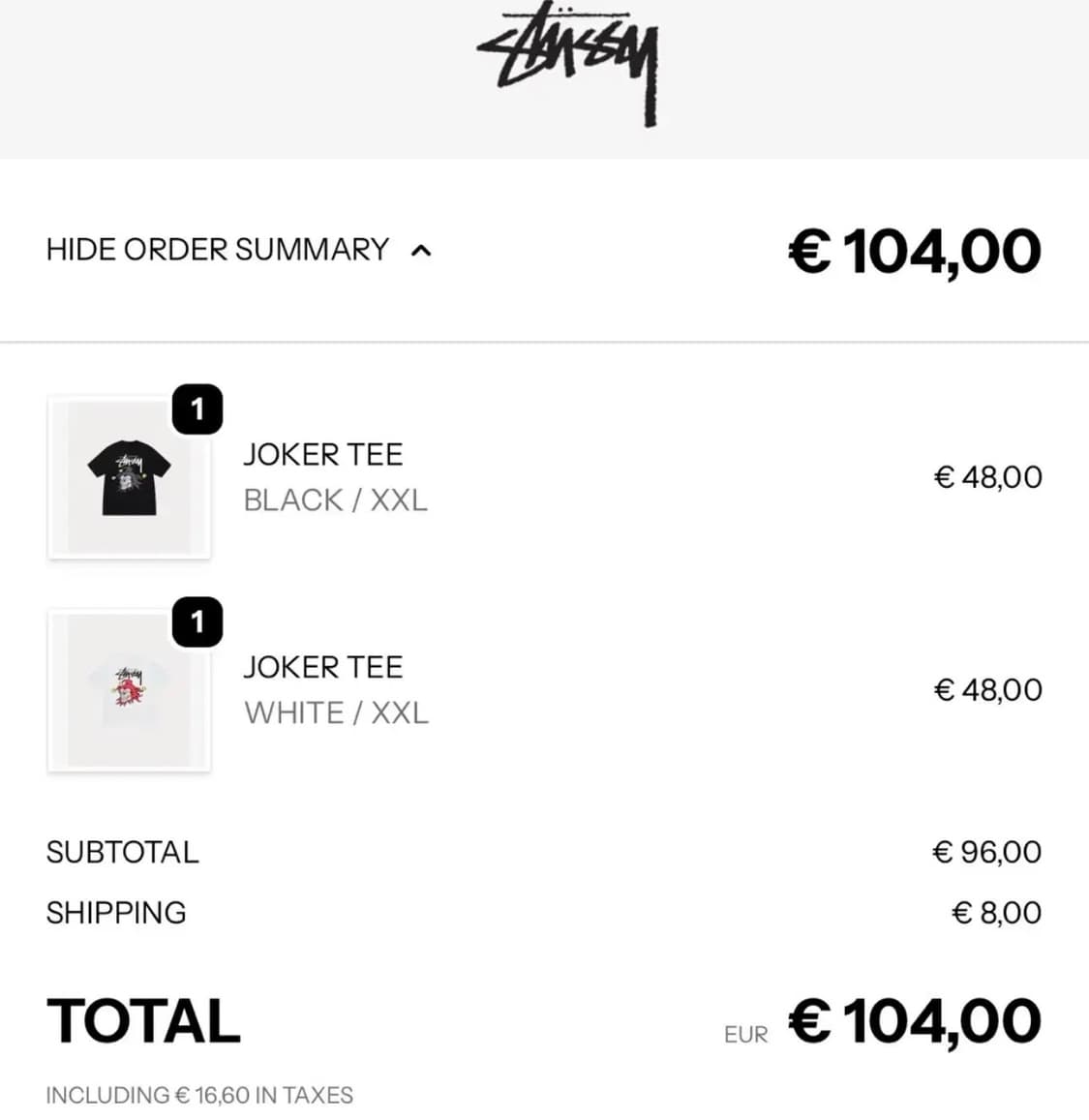 스투시 조커 티셔츠 화이트  상품이미지6