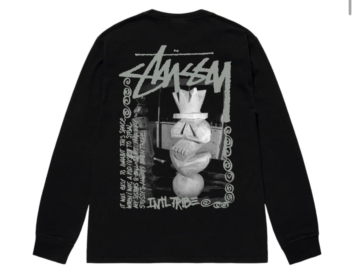 스투시 란딘 롱슬리브 티셔츠 블랙 상품이미지1