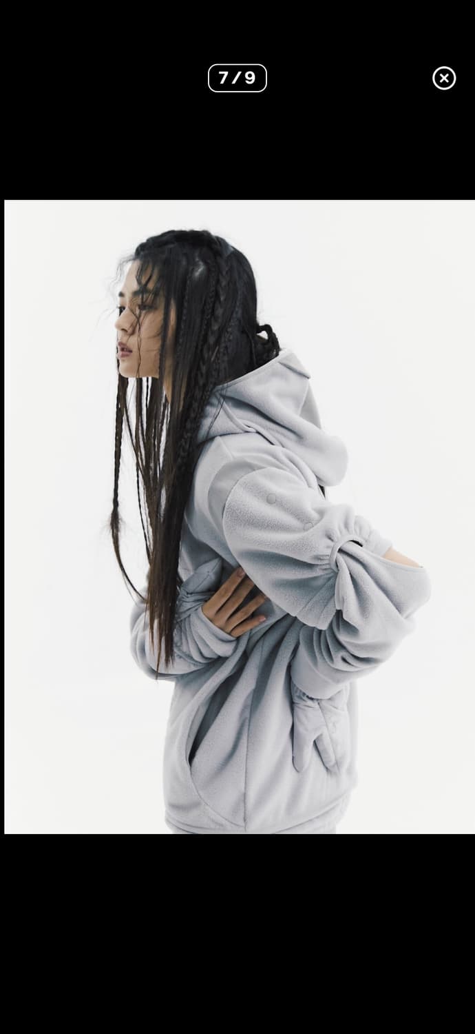 오호스 이어홀 후디 플리스 집업 상품이미지5