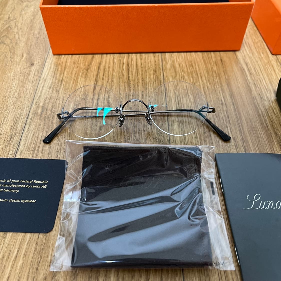 르노 클래식 룬드 안경테 실버 무테 스티브잡스 lunor 상품이미지8