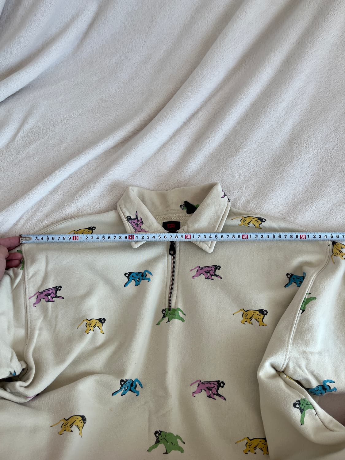 리바이스 패턴 하프집업 M  상품이미지4