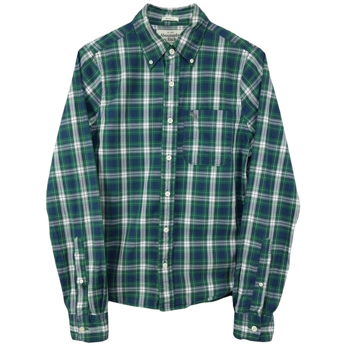 [아베크롬비] 로고 자수 체크 셔츠 M19376 상품이미지2