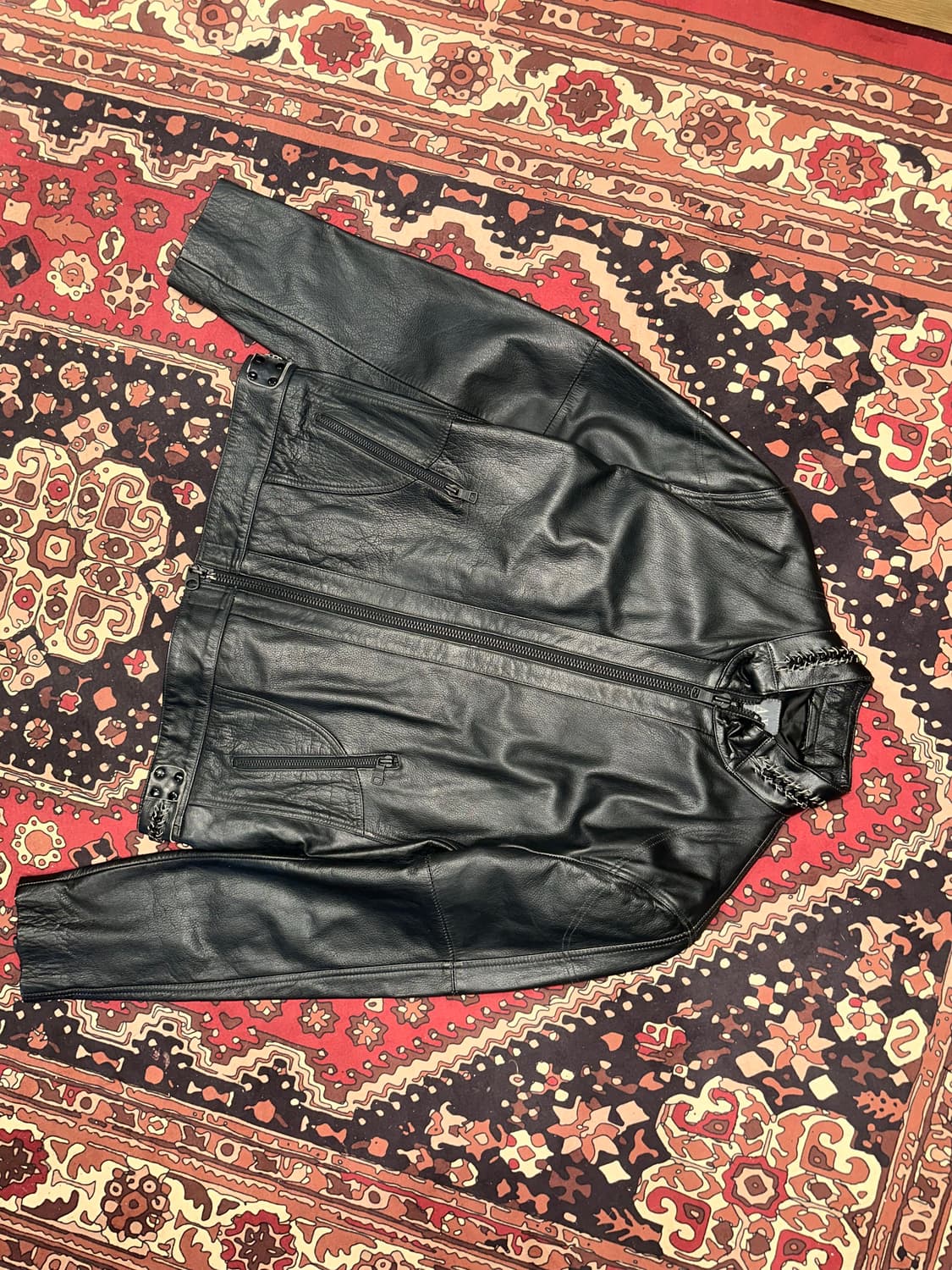 ( L-XL ) 아르마니 익스체인지 바이커자켓 라이더자켓 가죽자켓 상품이미지5